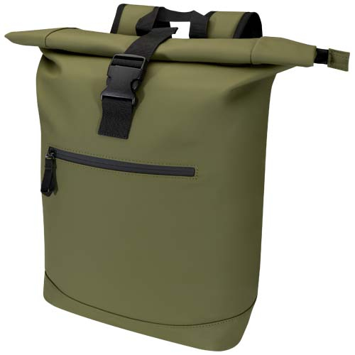 Sac à dos 15" à personnaliser Roll Top recyclé Resi Plus Vert forêt